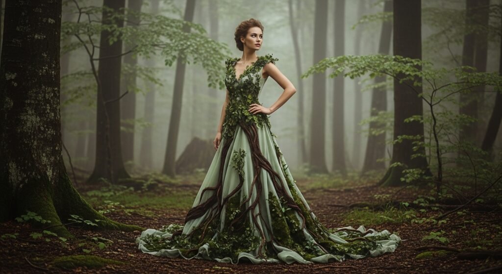 AI-згенероване зображення вбрання TG Botanical у природному середовищі