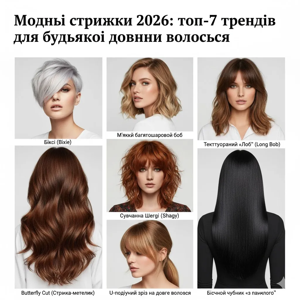 Модні стрижки 2026: топ-7 трендів для будь-якої довжини волосся