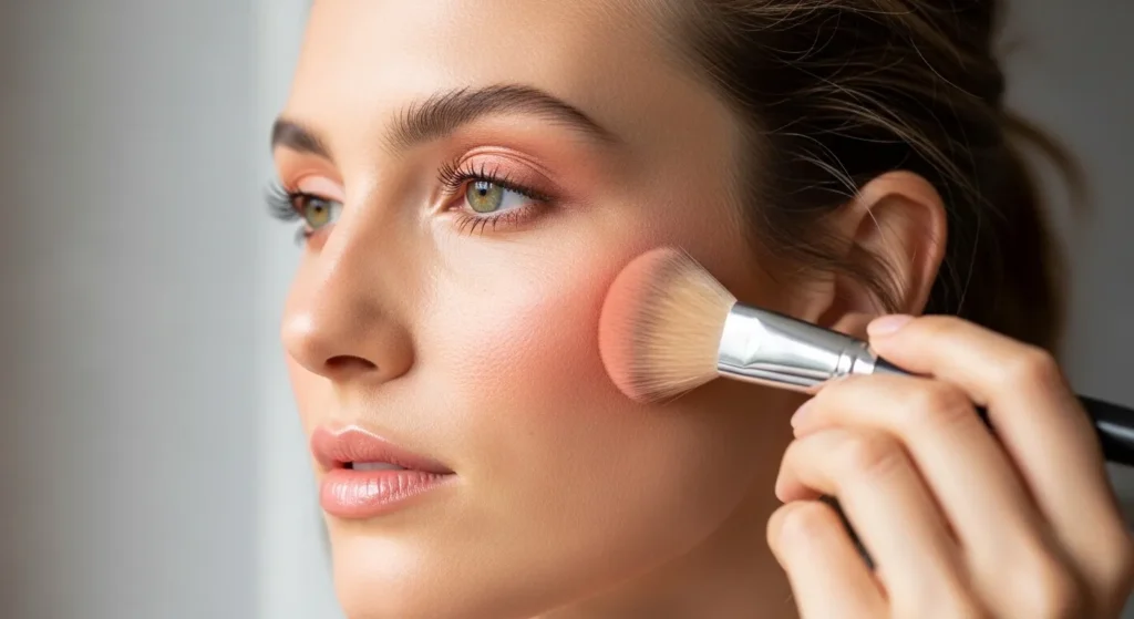 Нанесення рум'ян та бронзера для денного макіяжу
