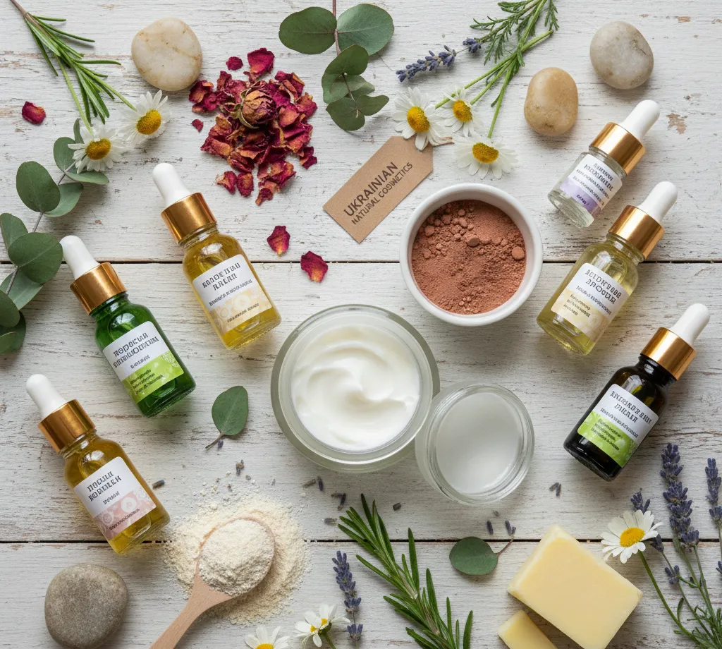 Натуральні компоненти косметики — олії, екстракти та мінеральні пігменти
