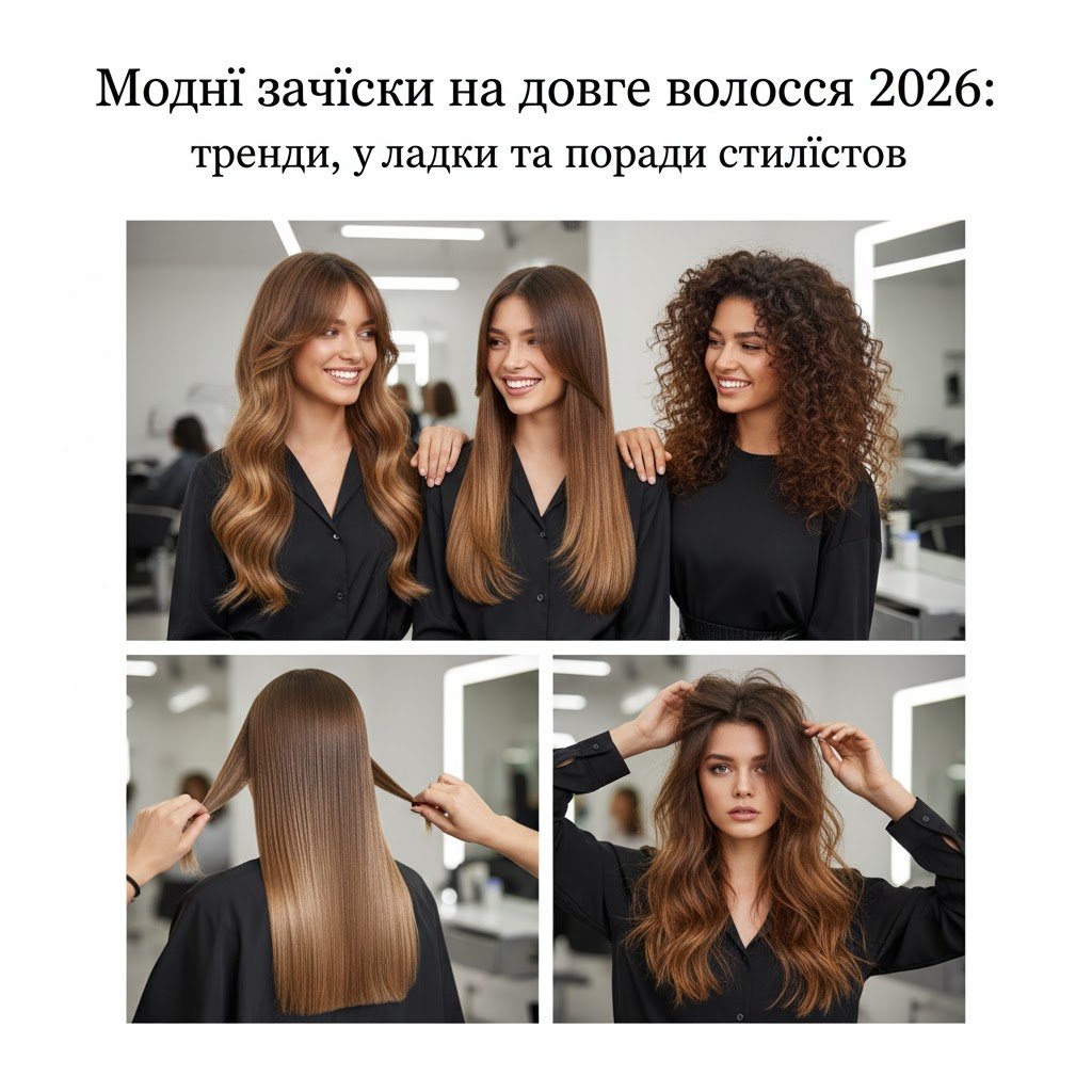 Модні зачіски на довге волосся 2026: тренди, укладки та поради стилістів