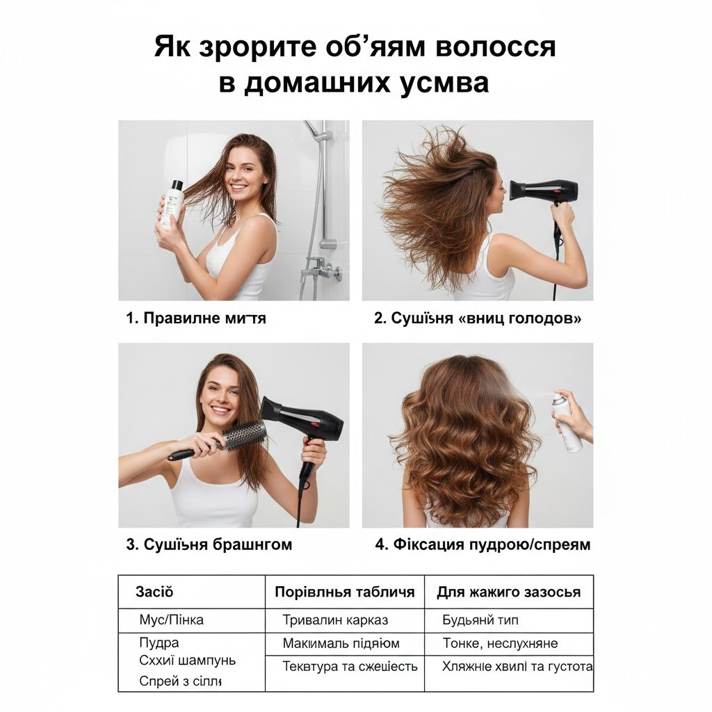 Як зробити об’єм волоссю в домашніх умовах