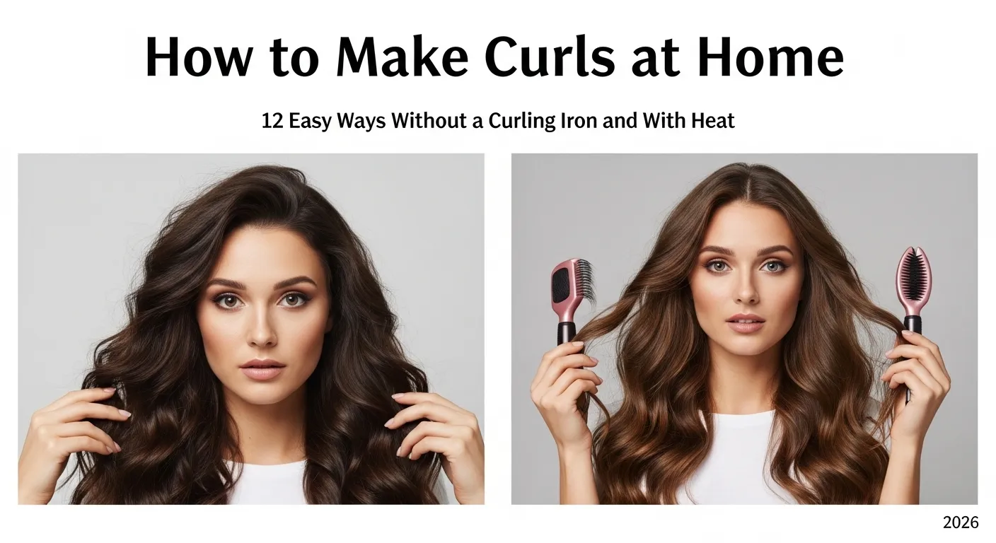 Як зробити кучері вдома: 12 простих способів без плойки та з теплом (2026)