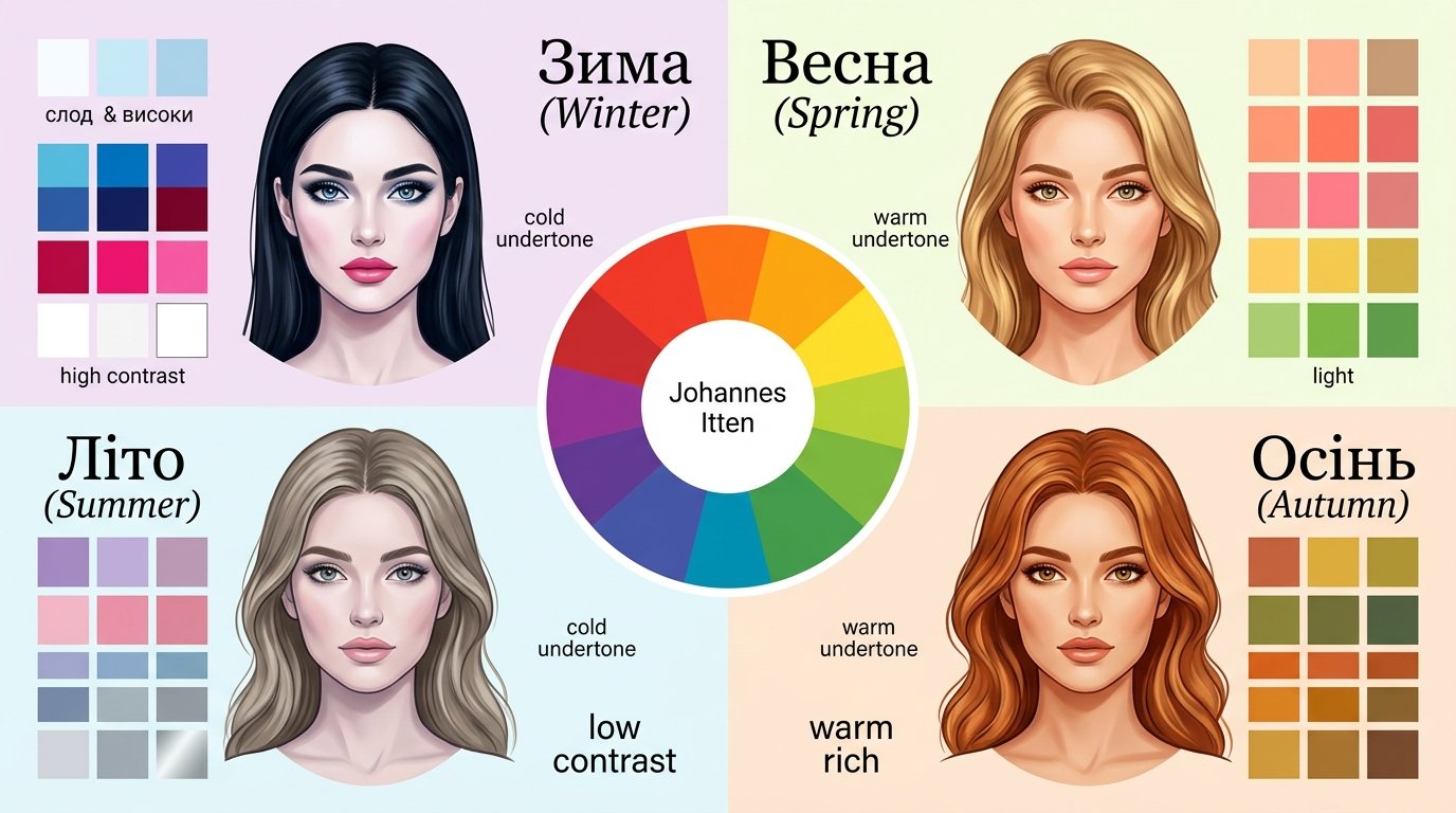 Кольоротипи зовнішності: як визначити свій тип і підібрати кольори одягу, макіяжу та прикрас