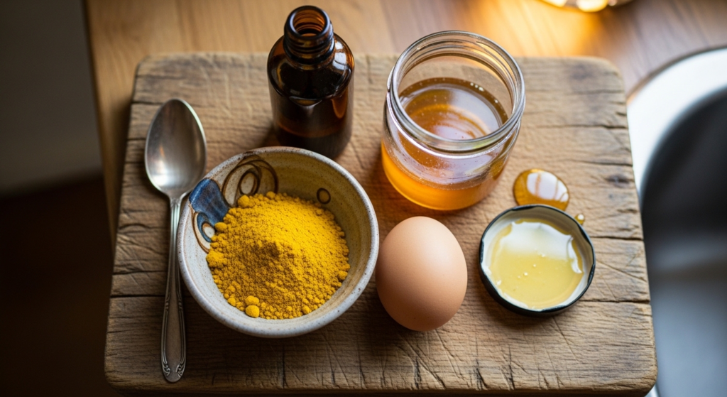 Натуральні інгредієнти для гірчичної маски для росту волосся