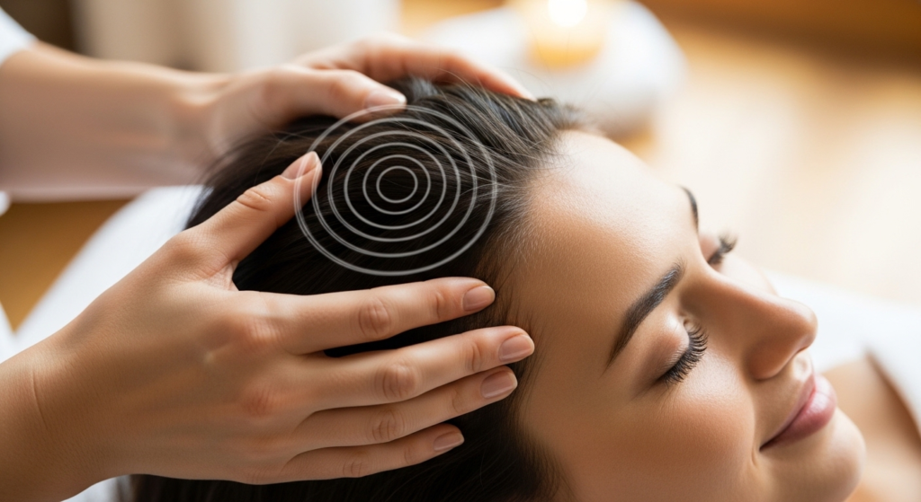 Техніка масажу шкіри голови для прискорення росту волосся