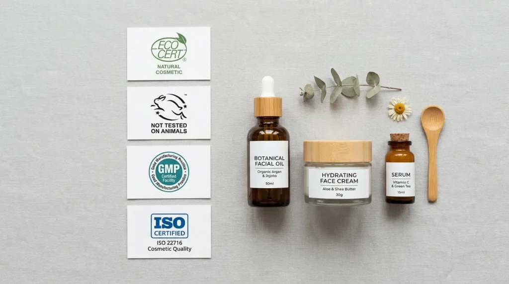 сертифікати натуральної косметики — GMP, ECOCERT, ISO 22716