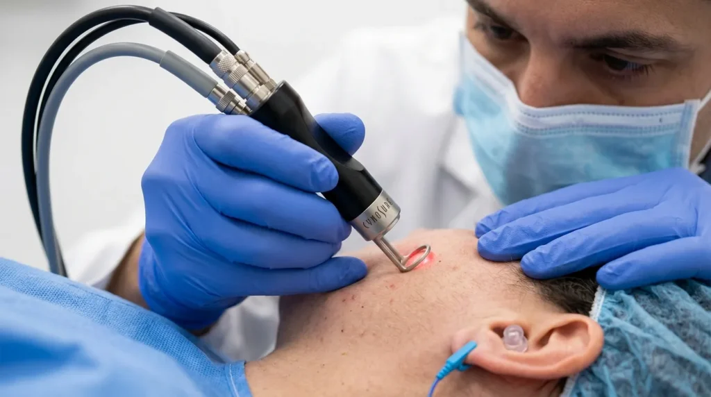 Лазерне лікування пігментації шкіри обличчя в косметологічному кабінеті