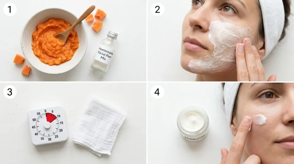 покрокове нанесення домашнього пілінгу для обличчя