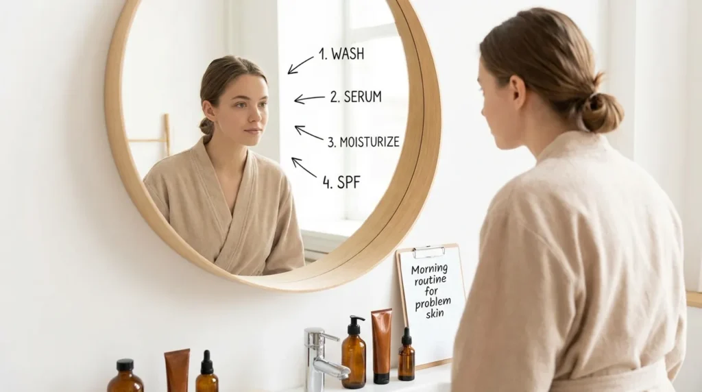 Покроковий ранковий догляд за проблемною шкірою