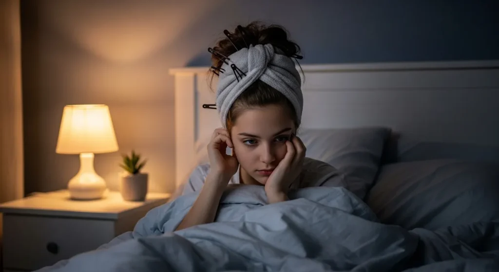 як зробити кучері на ніч без плойки на шкарпетках