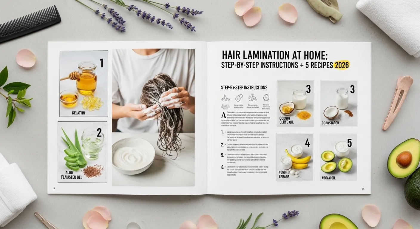 Ламінування волосся вдома: покрокова інструкція + 5 рецептів 2026