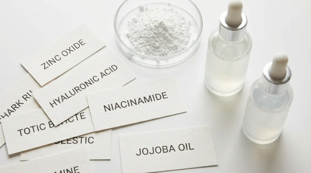 Інгредієнти сонцезахисного крему для жирної шкіри — склад INCI