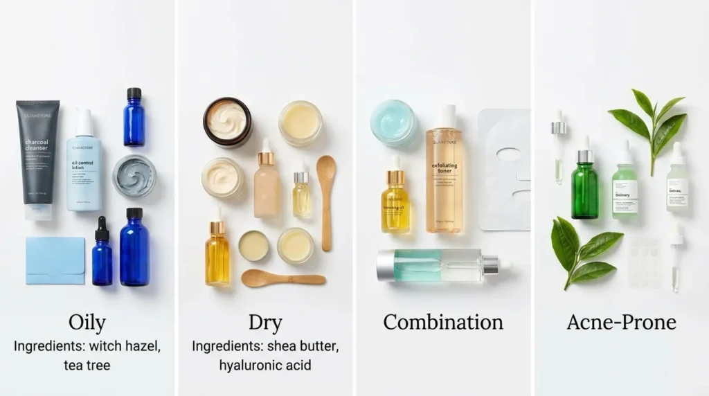 Вибір тонера для обличчя залежно від типу шкіри — жирна, суха, комбінована, проблемна