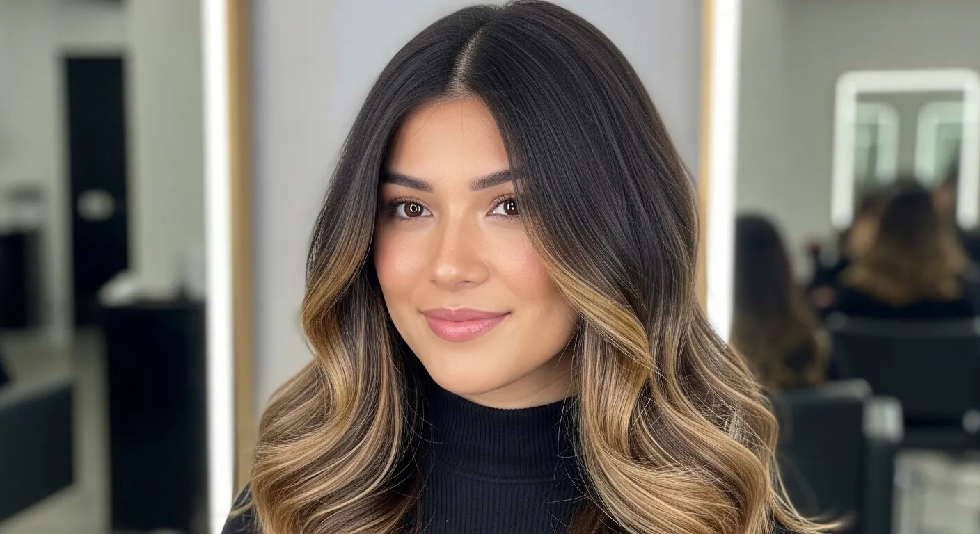 Балаяж на темне волосся 2026: ідеї, відтінки, техніка та інструкція