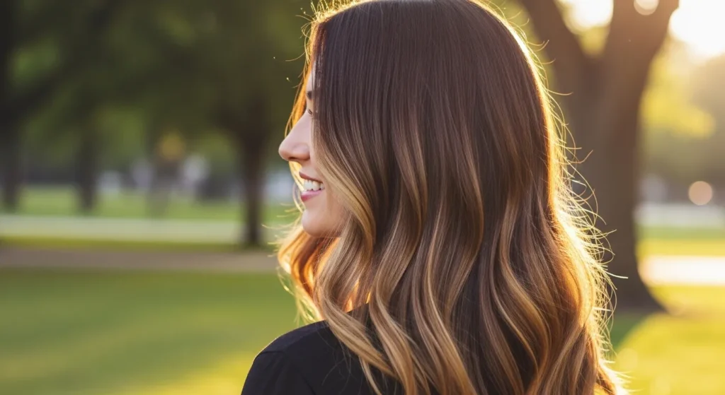 Скільки тримається балаяж на темному волоссі