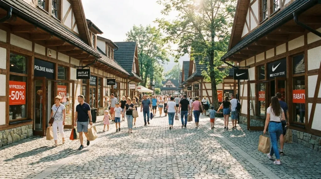 Вхід до польського аутлету зі знижками на міжнародні бренди