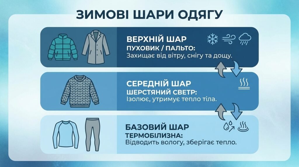 Схема багатошаровості для зимового стилю