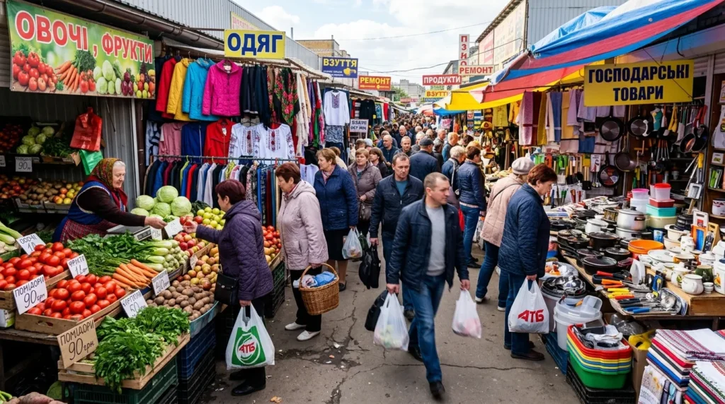 Офлайн ринок в Україні з одягом та продуктами для бюджетного шопінгу